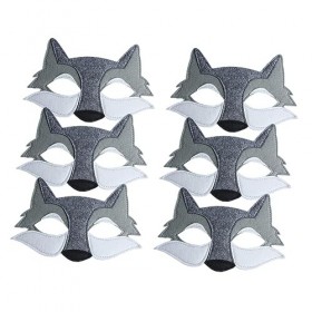 Toyvian 6 Pcs Moitié Xxcm Robe Performance Jeu De Rôle Faveurs Accessoire Goodie Accessoires Et Masque Loup Animaux Therian C
