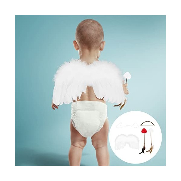 FRCOLOR Accessoire Cupidon Adulte Cupidon Costume Ensemble Denfants Tout-Petit Nouveau- Bébé Cupidon Photographier Prop Effe