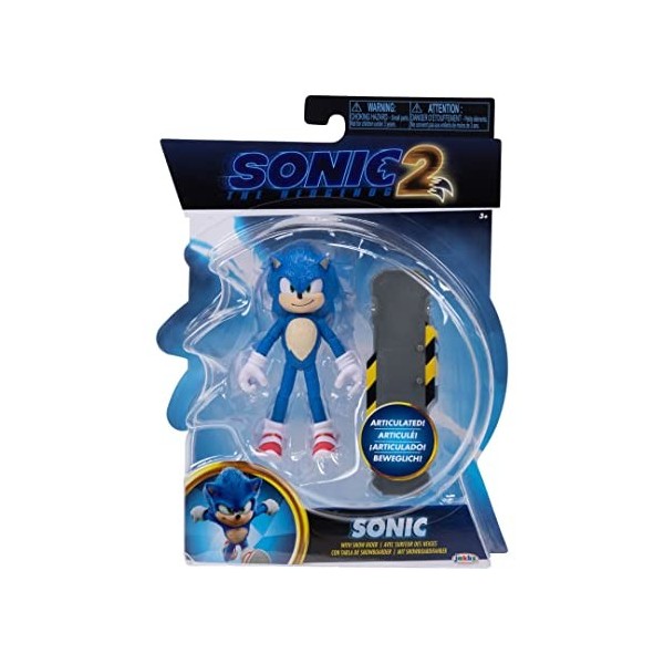 Sonic the Hedgehog 2 Movie - 41269 - Figurine articulée 10cm - Sonic avec Surfeur des neiges