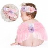 EQLEF® Belle Angel Baby Feather Butterfly Wings Newborn Photo Prop Filles Accessoires Cheveux