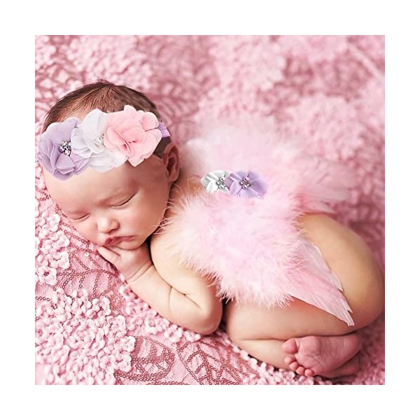 EQLEF® Belle Angel Baby Feather Butterfly Wings Newborn Photo Prop Filles Accessoires Cheveux