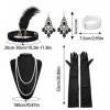 VIKSAUN 5 Pièces 1920 Accessories, Accessoire Annee 20, 1920 Flapper Great Gatsby Accessoires, Années 1920 Accessoires Gatsby