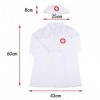 Sharplace Blouse Docteur Enfants Jeu dImitation Jouet Deguisement Docteur Costume Blouse Blanche Enfant, Blanc, 60x43cm