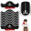 prota Lot de 20 accessoires de pirate, chapeau de pirate, accessoires cache-yeux, feutre, pirate, décoration pour enfants, ma