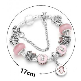 LGQHCE M-innie Bracelet, M-innie Bracelet en Alliage, Argent Réglable Bracelet, Bracelet pour Fille, Bracelet pour Enfants, A