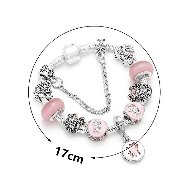 LGQHCE M-innie Bracelet, M-innie Bracelet en Alliage, Argent Réglable Bracelet, Bracelet pour Fille, Bracelet pour Enfants, A