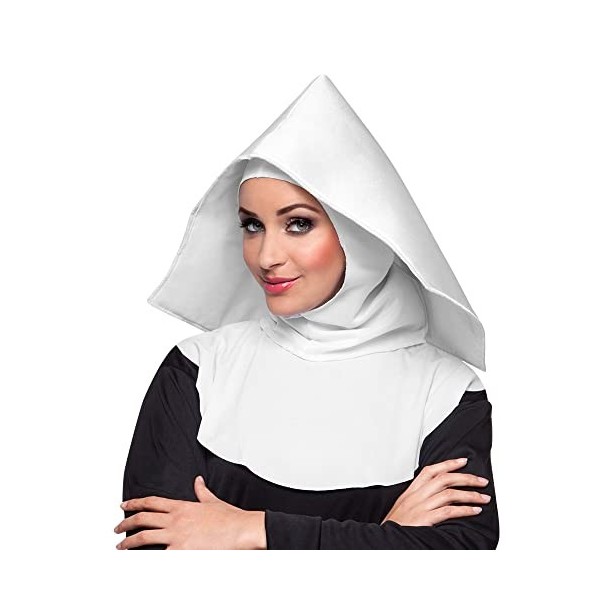 Boland 04235 - Bonnet de nonne supérieure, bonnet de couvent, chapeau pour carnaval ou fête à thème, accessoires de déguiseme