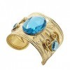 "GOLD BRACELET WITH TOPAZ GEMS" -