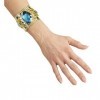 "GOLD BRACELET WITH TOPAZ GEMS" -