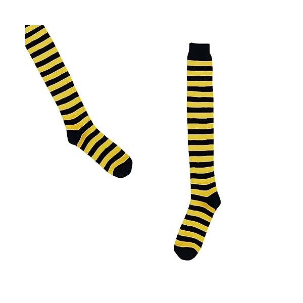 Dress Up America Accessoire de costume de déguisement de chaussettes denfants noires / jaunes