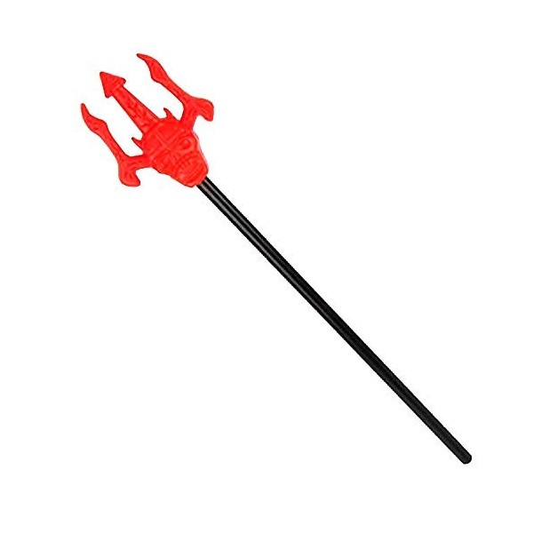 Diable trident - crâne rouge - amovible - 51 cm - accessoires - déguisement - halloween - carnaval - fêtes - enfants - adulte