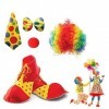Keptfeet Clown - Costume Clown pour Enfants Halloween,Nez Clown Accessoires Noeud Papillon pour Garçons et Filles, Fourniture