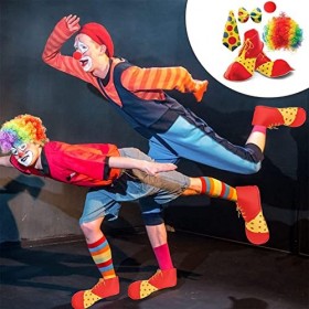 Keptfeet Clown - Costume Clown pour Enfants Halloween,Nez Clown Accessoires Noeud Papillon pour Garçons et Filles, Fourniture