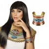 Boland 64519 – Bracelet Egypte 1 pièce taille unique or dessin égyptien, Nil bijoux fantaisie bracelet accessoire costume cos