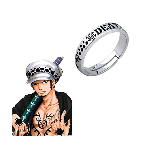 Anneau daccessoires de Cosplay danime pour One Piece, Anneau réglable Accessoires de Bijoux de Mode Cadeau