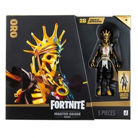 Fortnite ORO Master Grade – Figurine articulée de 10,2 cm avec Dos Bling, Outil de récolte et Armes