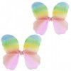 STOBOK Accessoire De Déguisement dhalloween 2 Pcs Costume de Fée Papillon Ailes de Fée pour Les Filles Costume Fête dannive