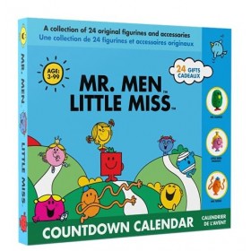 Calendrier de lAvent original Mr. Men & Little Miss 2023 Jouets de dessin animé à collectionner pour garçons et filles, 12 f