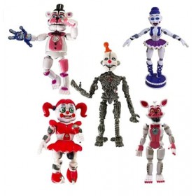 AIVENTING FNAF Ours lumineux Freddy Foxy Sister Lieu daction dhorreur Figurines FNAF Joints mobiles pour enfants, anniversa