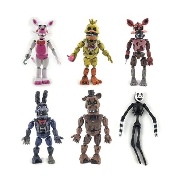 AIVENTING FNAF Ours lumineux Freddy Foxy Sister Lieu daction dhorreur Figurines FNAF Joints mobiles pour enfants, anniversa