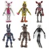 AIVENTING FNAF Ours lumineux Freddy Foxy Sister Lieu daction dhorreur Figurines FNAF Joints mobiles pour enfants, anniversa