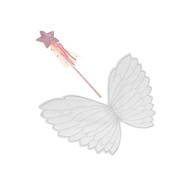 Toyvian 2 Pièces Papillon Ailes DAnge Accessoires Mignons Ailes Costume Filles Déguisement Enfants Ailes Accessoires Cosplay