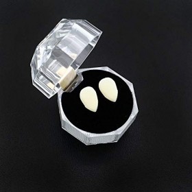 Serpent Chat Halloween Dentures Résine Effrayant Vampire Fangs Fausses Dents Fête Déguisement Accessoires, Blanc, 13 mm