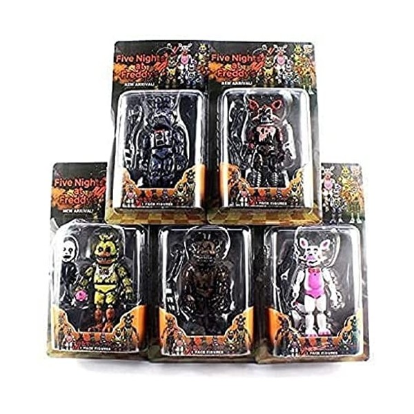 AIVENTING FNAF Ours lumineux Freddy Foxy Sister Lieu daction dhorreur Figurines FNAF Joints mobiles pour enfants, anniversa