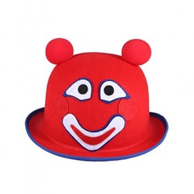 TOYANDONA Accessoires Rouges Vêtements Pour Garçons Feutre Rouge Chapeau De Clown Pour Enfants Jeu De Rôle De Clown Pour Enfa