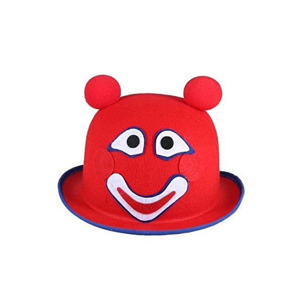 TOYANDONA Accessoires Rouges Vêtements Pour Garçons Feutre Rouge Chapeau De Clown Pour Enfants Jeu De Rôle De Clown Pour Enfa