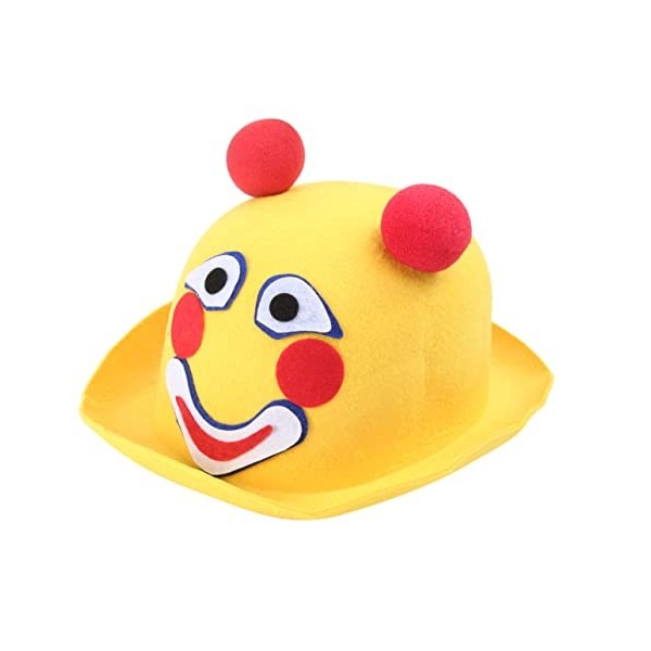 TOYANDONA Accessoires Rouges Vêtements Pour Garçons Feutre Rouge Chapeau De Clown Pour Enfants Jeu De Rôle De Clown Pour Enfa