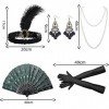 Accessoires de maquillage des années 1920, accessoires de maquillage des années 1920, boucles doreilles en plumes noires pou