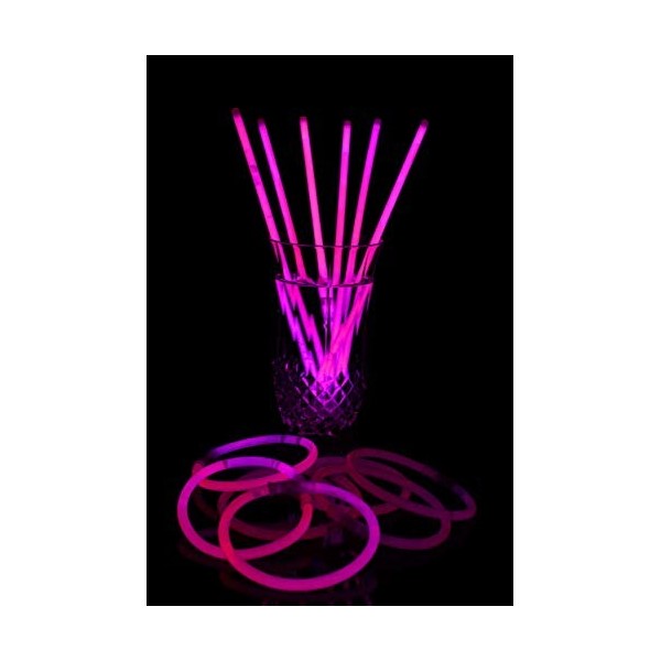 UV FLOOR - Lot De 100 Bracelets Fluo Lumineux + 100 Connecteurs - Qualité Premium - Accessoire Lumineux - Fluorescent - Fête 