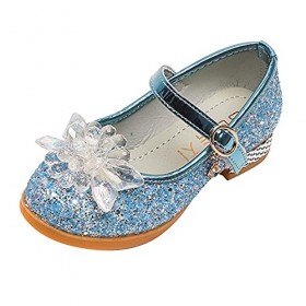 Ghemdilmn Chaussures de princesse pour fille - Chaussures en cristal - La Reine des Neiges - Sandales à paillettes - Escarpin