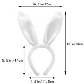 DULSPUE Bandeau Oreilles de Lapin en Peluche, Serre Tête Oreille de Lapin Costume Accessoire Deguisement Fête Décoration,Serr