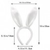 DULSPUE Bandeau Oreilles de Lapin en Peluche, Serre Tête Oreille de Lapin Costume Accessoire Deguisement Fête Décoration,Serr