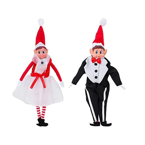 Toyland® Novelty Elf Fancy Dress Outfit - Accessoires vestimentaires pour Les lutins de Noël JEUNE MARIÉ 