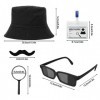 BTHRORO Kits de détective pour Enfants, Lunettes de Vue Chapeau de Détective Loupe Kit de Détective Accessoires de Costume po