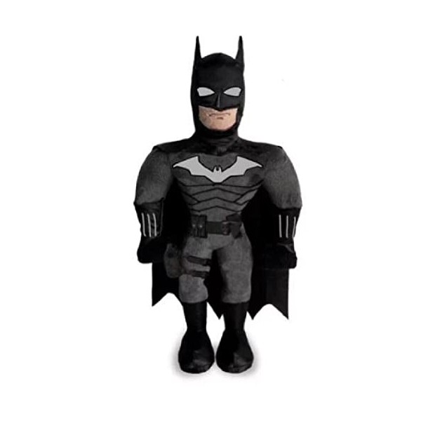 Grandi Giochi Batman GID Peluche 25 cm avec Parties Qui Brillent dans lobscurité, Couleur Noire, DCB01000