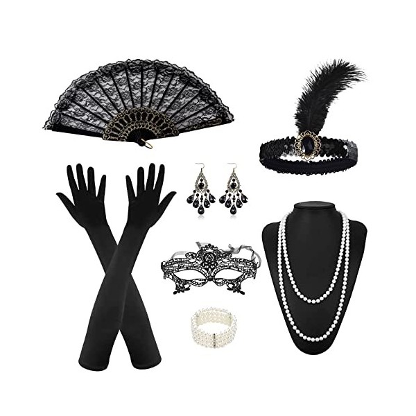 TSHAOUN 1920 Accessories Accessoire, 1920 Accessories Gatsby Costume Set, 1920s Accessoires de Déguisement, Années 1920 Acces