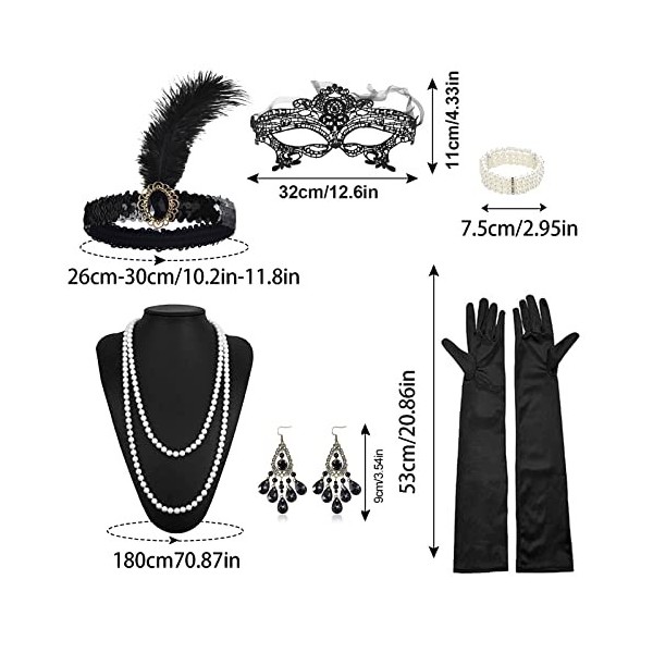 TSHAOUN 1920 Accessories Accessoire, 1920 Accessories Gatsby Costume Set, 1920s Accessoires de Déguisement, Années 1920 Acces