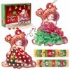 PANAMALAR 24pcs Poke Art Jouets DIY pour Enfants, Noël Poke Art Tissu Puzzle Peinture, Cartes Poke Fun Princesse Dress Up Car