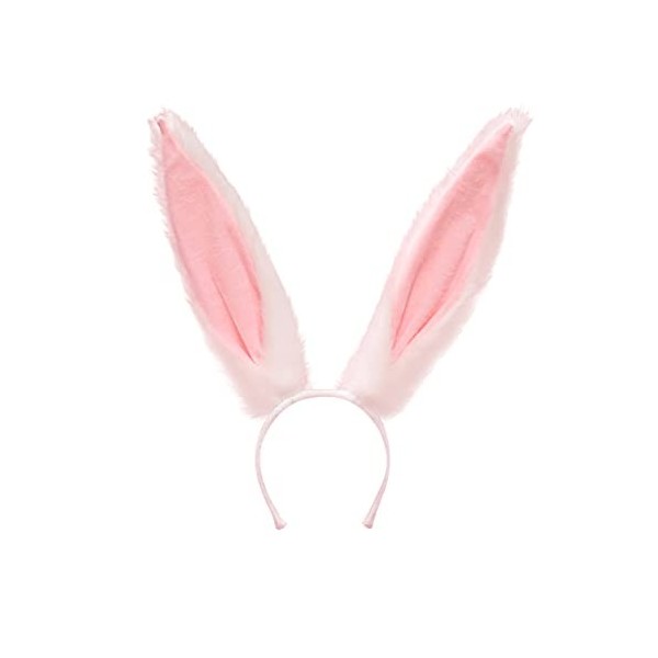 Oreilles de Lapin Bandeau,Bande de Cheveux Coiffure Accessoire Deguisement Lapin Pâques Bandeau Cosplay Animaux Tête Elastiqu