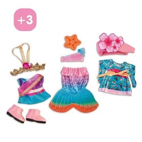 Trotties - Looks du Monde, 3 Outfits de différents Pays pour Les Grandes poupées de 35 cm, du Japon, de lInde et de lAustra