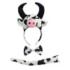 Lovelegis Vache - Ensemble Bandeau - Queue - Noeud papillon - Animaux - Femmes - Enfants - Costume Robe Halloween Carnaval Ac