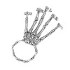 XGOPTS Halloween Femme Fille Finger Bracelet Squelette Main Skeleton Bracelet Punk Rock Gothique Argent Noir Crâne Ornements 