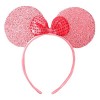 Youngly Serre-tête multicolore avec oreilles de souris scintillantes et nœud à paillettes - Unisexe - À pois - Minnie Mouse -