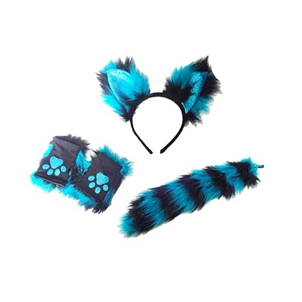 Renard Oreilles Cheveux Cerceau Costume Queue Ensemble Femmes Filles Fêtes À Thème Animal Cadeau pour Anniversaire Enfants Ad