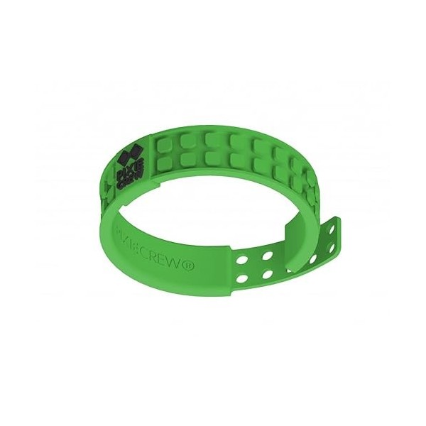 Pixie Crew Bracelet Minecraft En Silicone Vert Réglable Comprend 4 multipixels De Porc, Squelette, Creeper et Enderman 2x2 Ré