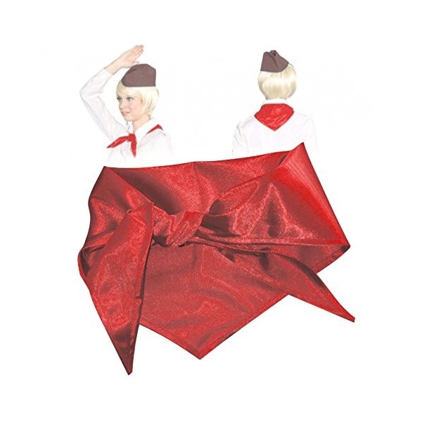Krause & Sohn Foulard Rouge Accessoires de Costume Rouge Pionnier Thälmann DDR soirée à thème Carnaval Triangle Foulard en Ti